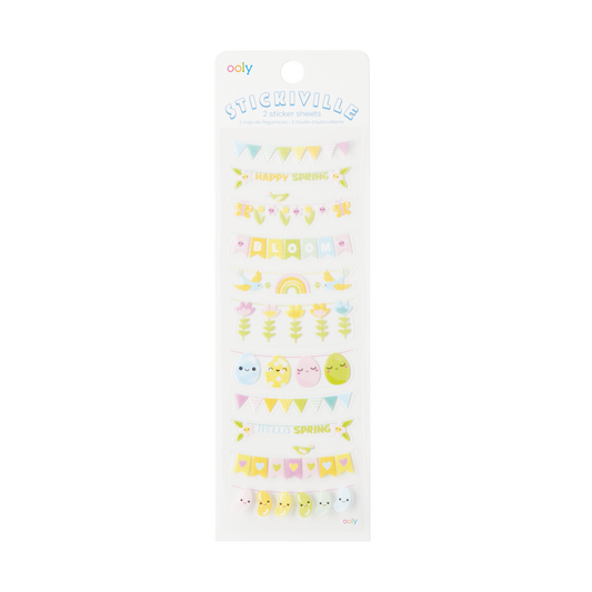 OOLY Stickiville Spring Banners Stickers in packaging