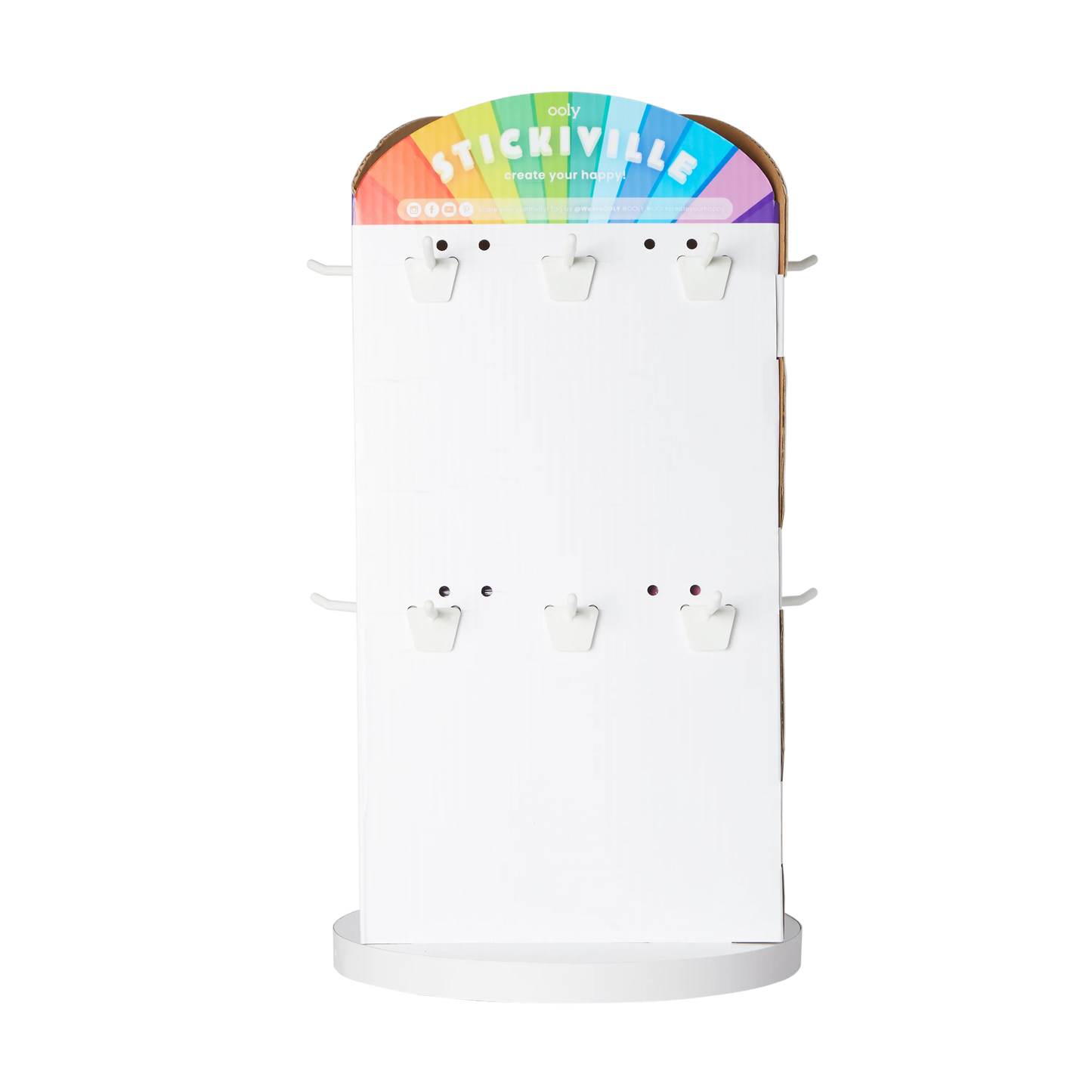 Stickiville: Stickers 3-Sided Corrugated Spinner Counter Top Display - Empty