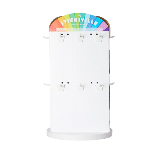 Stickiville: Stickers 3-Sided Corrugated Spinner Counter Top Display - Empty