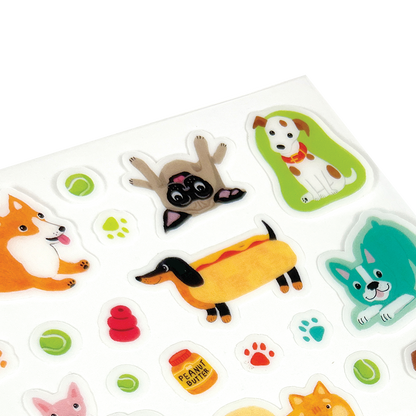 OOLY Stickiville Quirky Dogs Stickers close up look