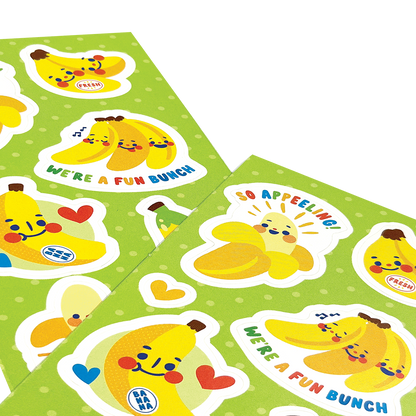 OOLY Stickiville Lil Bananas Stickers close up view