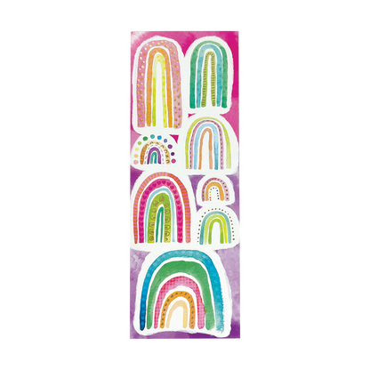 OOLY Stickiville Watercolor Rainbows Stickers outside of packaging