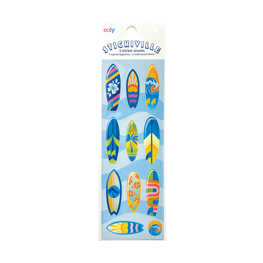 OOLY Stickiville Surf's Up Stickers in packaging