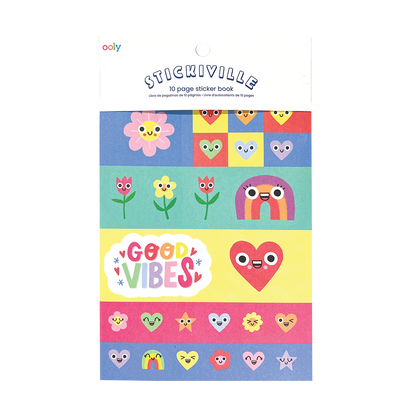 OOLY Stickiville Happy Hearts Sticker Book front view