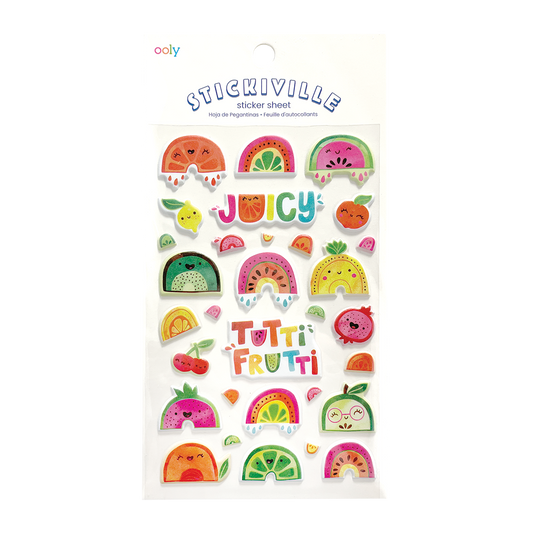 OOLY Stickiville Tutti Fruitti Stickers view in packaging