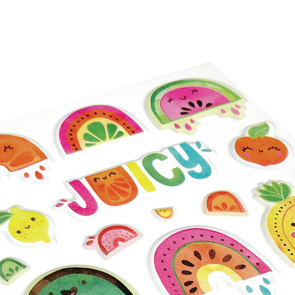 OOLY Stickiville Tutti Fruitti Stickers close up view