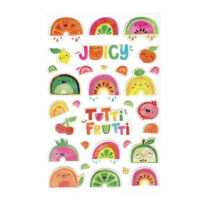 OOLY Stickiville Tutti Fruitti Stickers outside of packaging