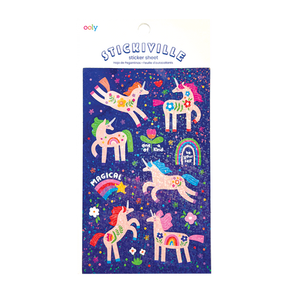 OOLY Stickiville Magical Unicorns Stickers in packaging