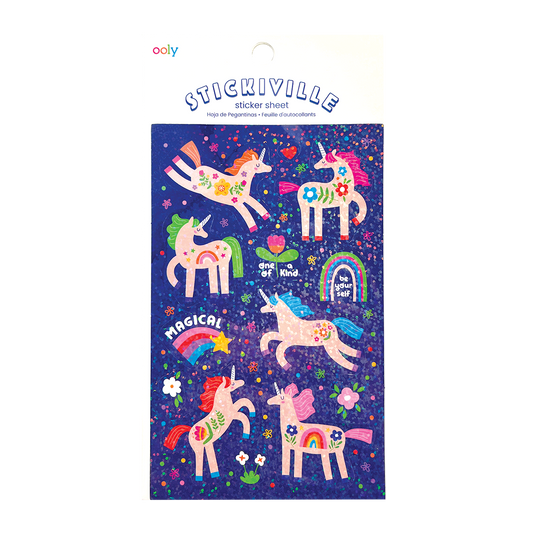 OOLY Stickiville Magical Unicorns Stickers in packaging