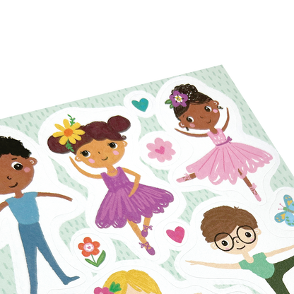 OOLY Stickiville Tiny Dancers Stickers close up view