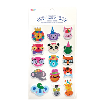 OOLY Stickiville Party Animals Stickers in packaging