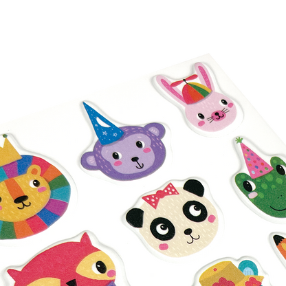 OOLY Stickiville Party Animals Stickers close up view