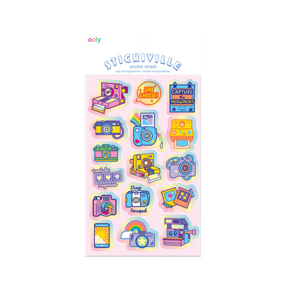 Stickiville Cute Cameras sticker sheet in packaging