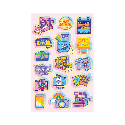 Stickiville Cute Cameras sticker sheet out of packaging