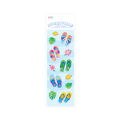 Stickiville Flip Flops sticker sheets in packaging