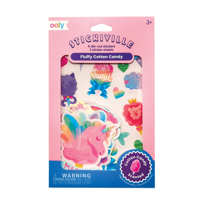 Stickiville Cotton Candy scented stickers in packaging
