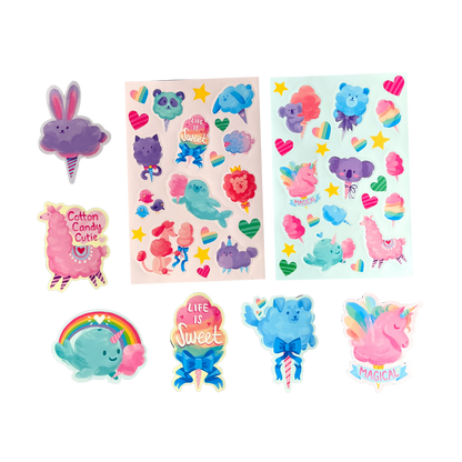 Stickiville Cotton Candy scented stickers out of packaging
