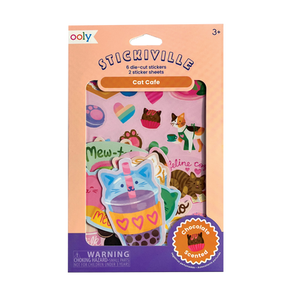Stickiville Cat Cafe Scented Stickers in packaging