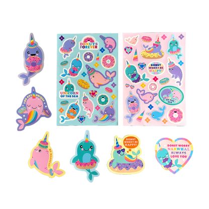 Stickiville Nom Nom Narwhals Scented Sticker sheets