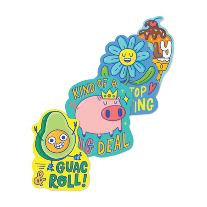 Stickiville Punny Pals vinyl stickers out of packaging