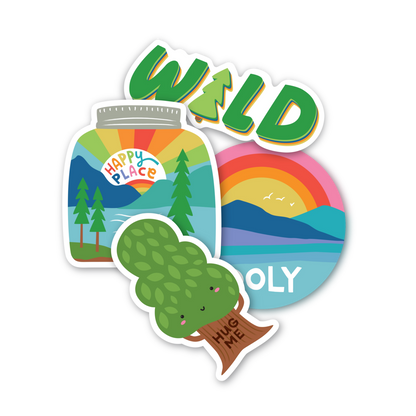 Stickiville Wild Outdoors Vinyl stickers out of packaging