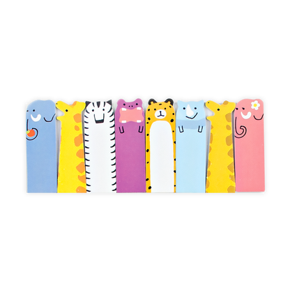 Theses Note Pals come with 8 different safari animals with 120 sticky tabs total