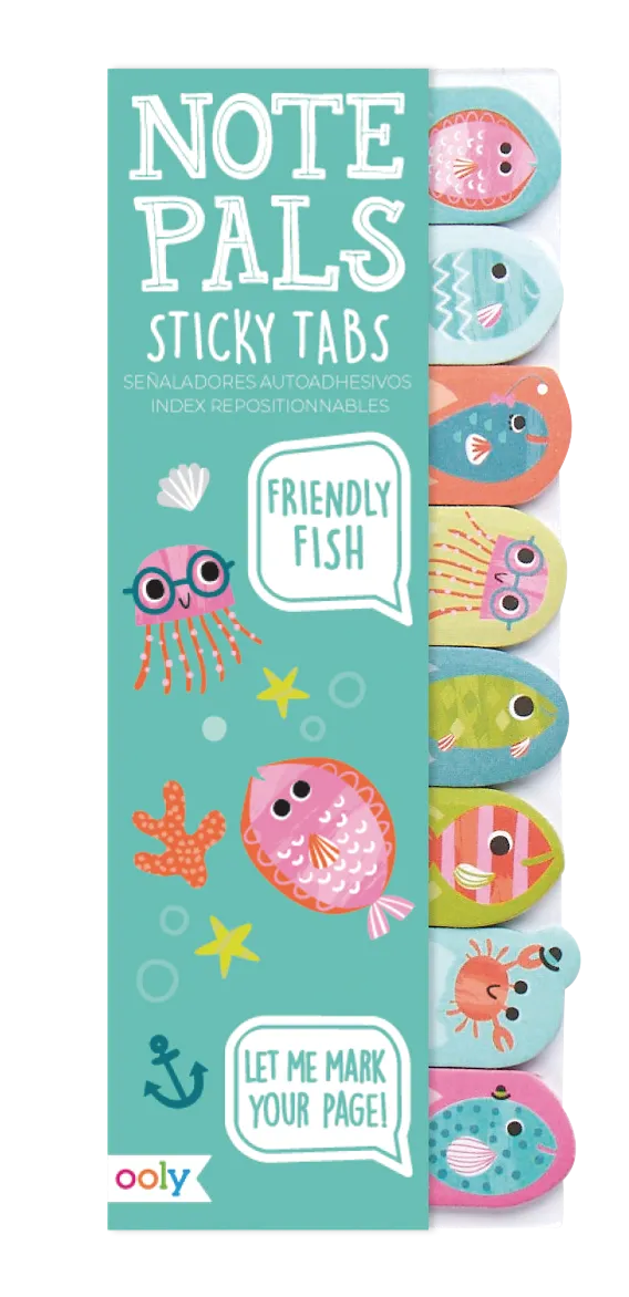 note Pals Sticky Tabs: Friendly Fish - 1 Pack