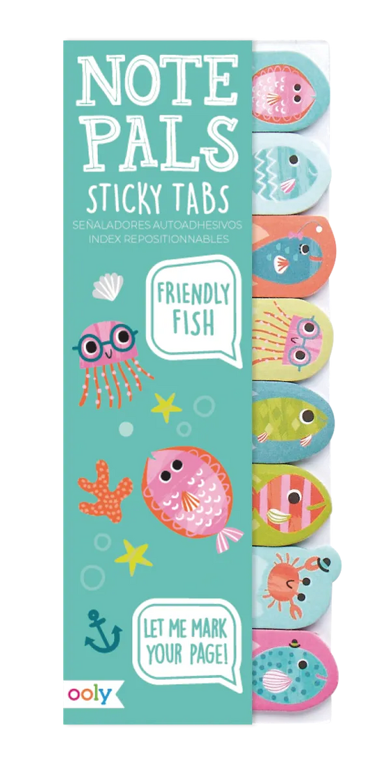 note Pals Sticky Tabs: Friendly Fish - 1 Pack