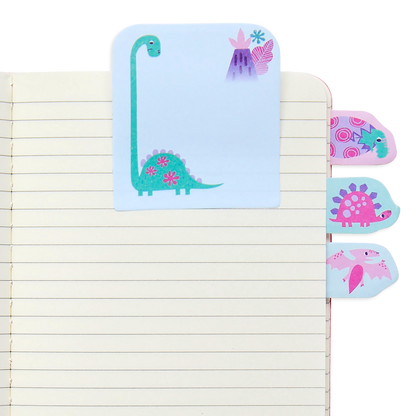 OOLY Note Pals Sticky Tabs - Cute Dinos in use
