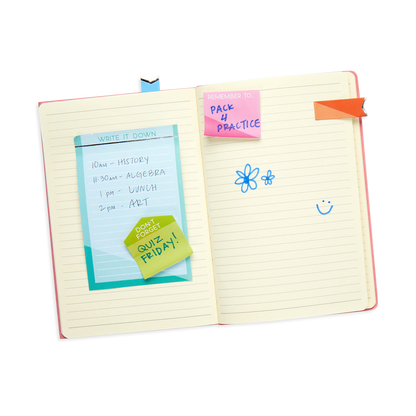 OOLY Side Notes Sticky Tab Note Pad - Color Write in use