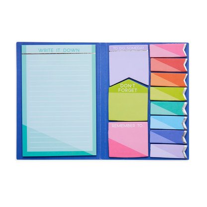 OOLY Side Notes Sticky Tab Note Pad - Color Write view of all styles