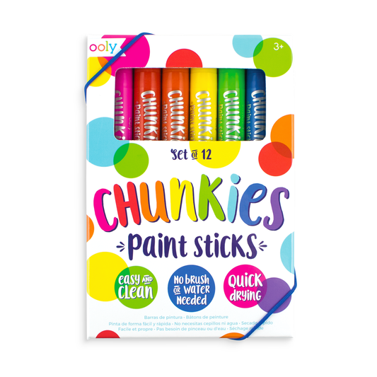 OOLY Chunkies Paint Sticks set in packaging. Set of 12.