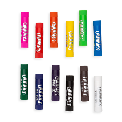 OOLY Chunkies Paint Sticks displayed in uneven lines