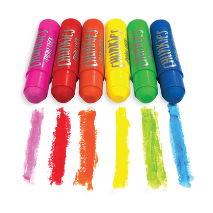Rainbow Chunkies Paint Sticks next to swatched lines