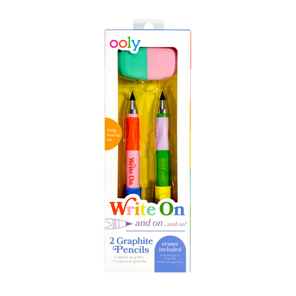 Write On: Graphite Pencils + Eraser (3 PC Set)