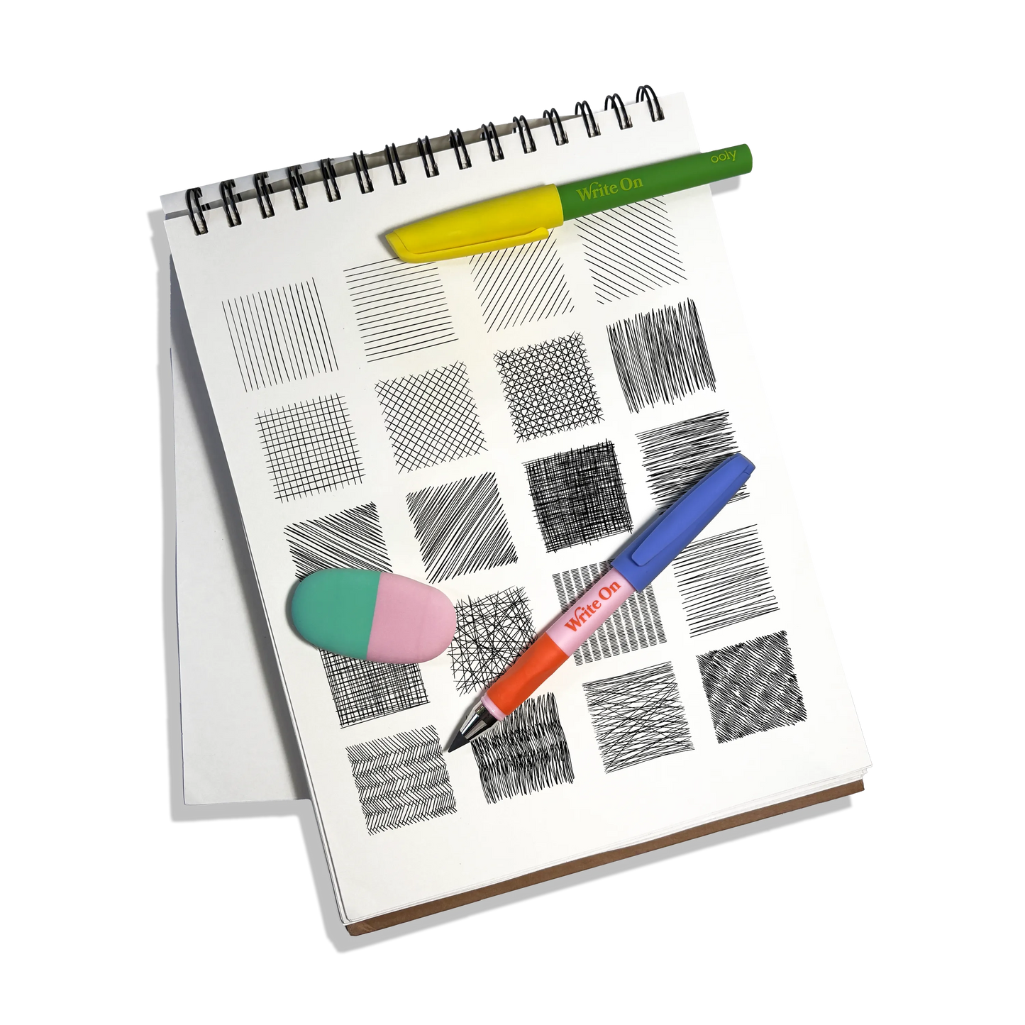 Write On: Graphite Pencils + Eraser (3 PC Set)