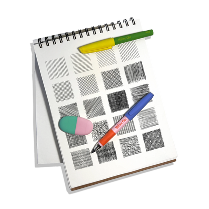 Write On: Graphite Pencils + Eraser (3 PC Set)