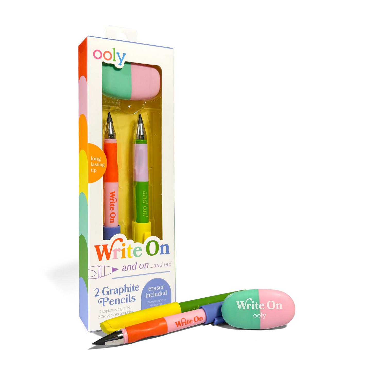 Write On: Graphite Pencils + Eraser (3 PC Set)