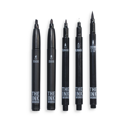 OOLY INK WORKS MARKER SHOWCASING 5 SIZE TIPS