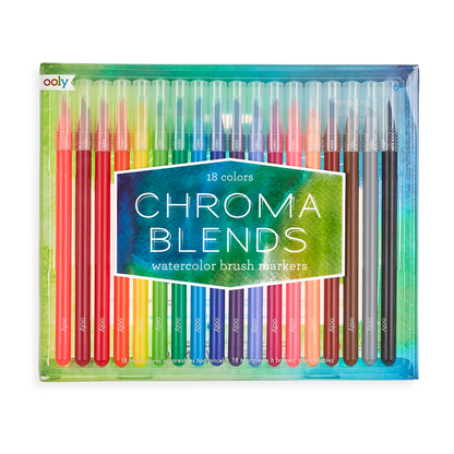 Set of 18 Chroma Blends watercolor brush markers