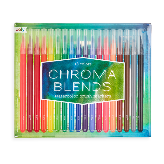 Set of 18 Chroma Blends watercolor brush markers