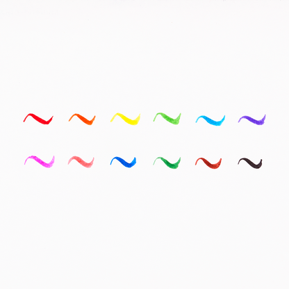 Brilliant Brush Markers art color swatches - set of 12