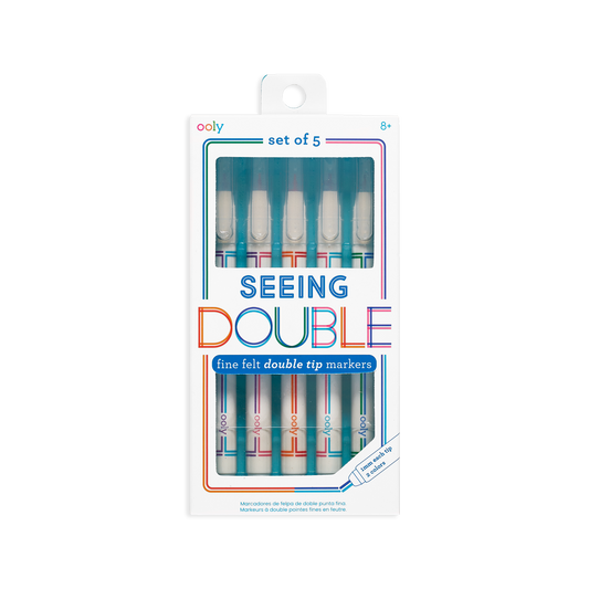Seeing Double: Fine Felt Double Tip Markers (Set of 5 / 10 Colors)