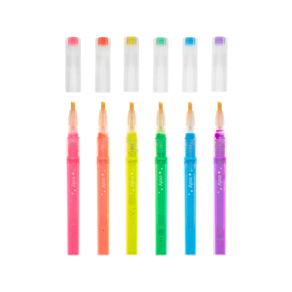 Oh My Glitter! Neon Highlighters set of 6 without packaging