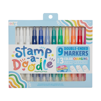 OOLY view of Stamp-A-Doodle Double-Ended Markers in package