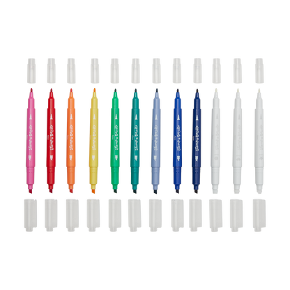 OOLY view of Stamp-A-Doodle Double-Ended Markers without caps on