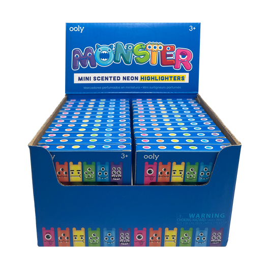 Monster: Mini Scented Neon Highlighters (Display of 24 Units of 6 PC Sets)