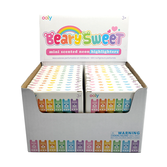 Beary Sweet: Mini Scented Neon Highlighters (Display of 24 Units of 6 PC Sets)