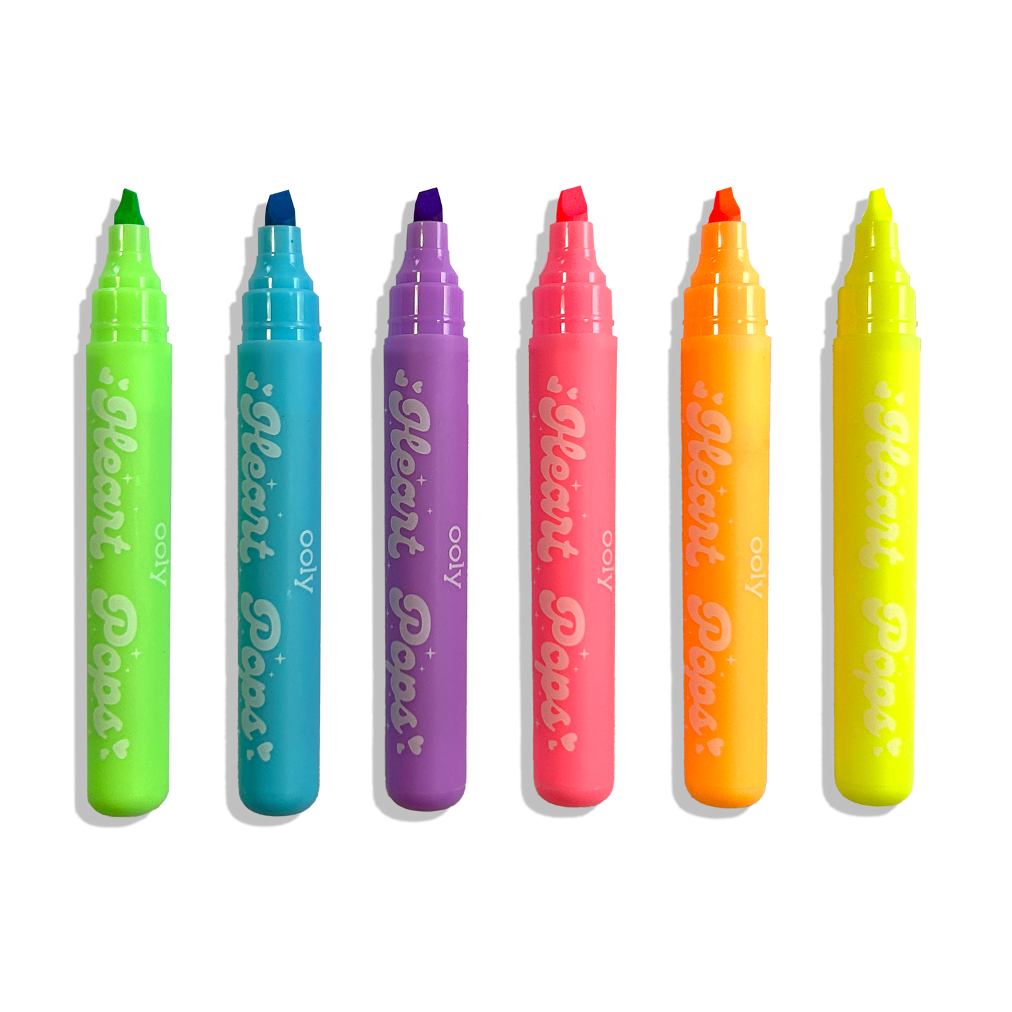 Heart Pops: Neon Highlighters (Set of 6)