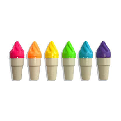 Sweet Scoops: Neon Highlighters - Strawberry Scent (Set of 6)
